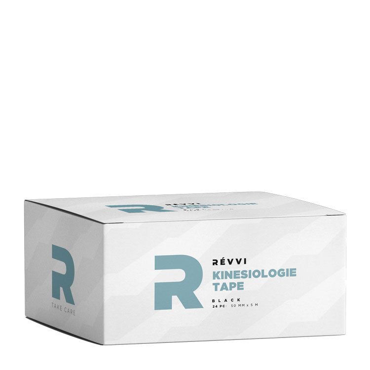 KINESIOLOGIE tape (zwart) - Multibox 24st. : 50mm. x 5mtr.